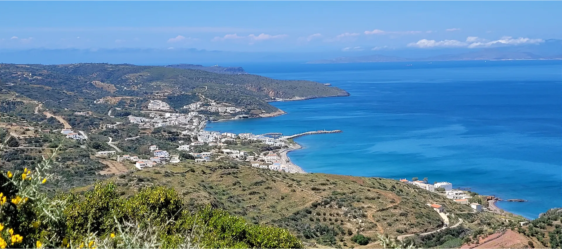 View to Agia Pelagia Kythira Island Holiday